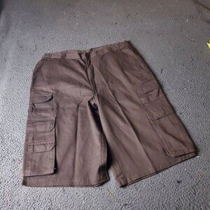 Boulder Creek Trading Cargo Shorts Big Tall Mens Size 36 Brown Cotton Chino Khak